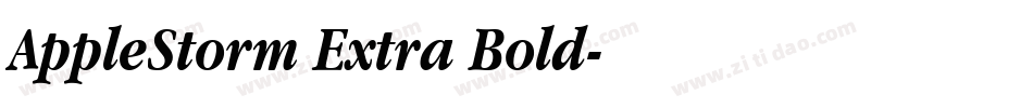 AppleStorm Extra Bold字体转换